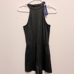 High neck romper